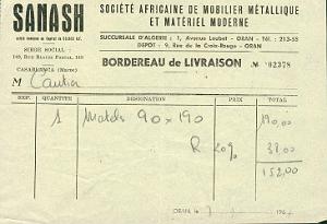 FACTURE SANASH 1961